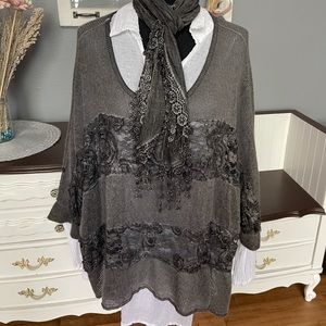 3 piece layered top made in Italy